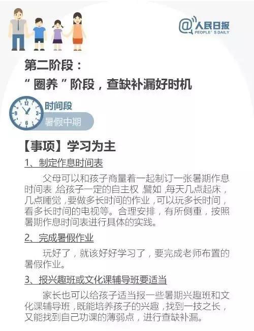 7.11人民日报特别发文：孩子暑假作息时间表最新公布，家长快收！只发一次！还不快收