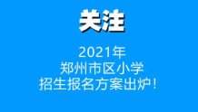 2021年郑州市区小学招生报名方案出炉!